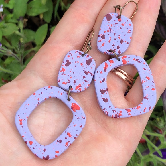 Handmade Polymer Clay earrings - Picture 2 of 4